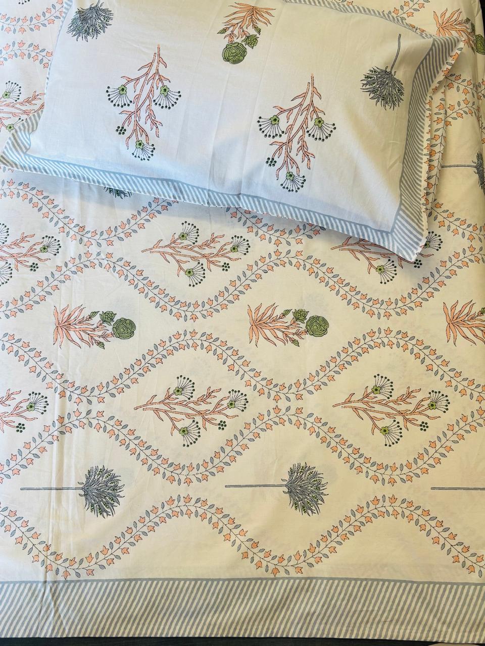 Premium Cotton Double Bedsheet -100*108